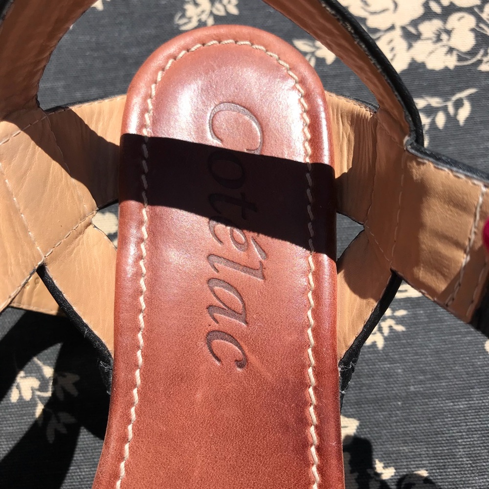Extremely Rare! Cotlac Leather Platform Sandal 39 - image 3